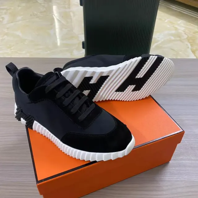 Hermès H-Track Sneaker Black and White
