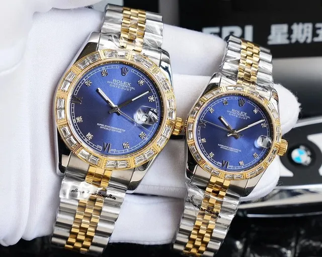 Rolex Datejust Blue Dial Diamond Bezel