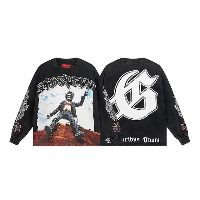 Corteiz Long Sleeve Tee Godspeed Graphic