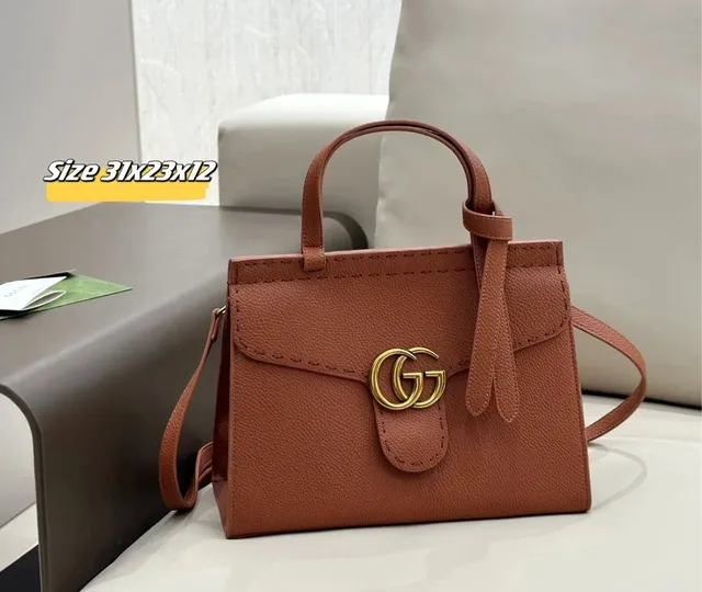 Gucci Horsebit 1955 Mini Top Handle Bag Brown Leather