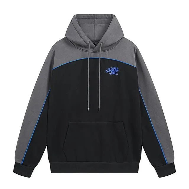 Hooded Sweatshirt Color-Block with Embroidered Logo