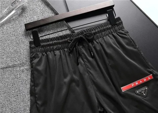 Prada Logo-Embroidered Shorts Nylon with Triangle Patch