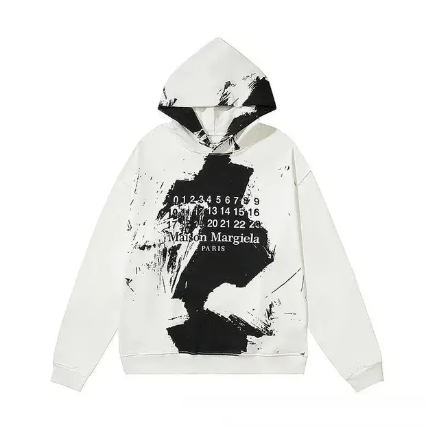 Maison Margiela Oversized Hoodie Paint Splatter Print