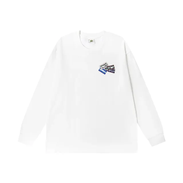 Lacoste Long Sleeve Tee Multi-Label Patch
