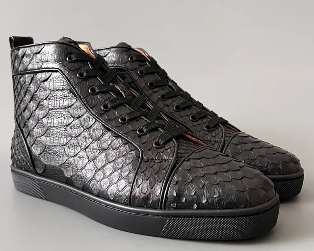 Christian Louboutin High-Top Sneaker Python Skin