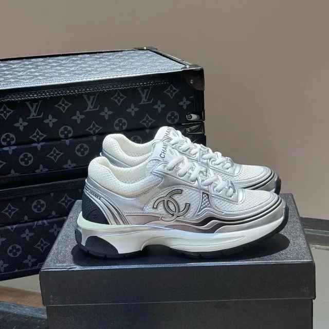 Chanel Trainer Metallic Silver
