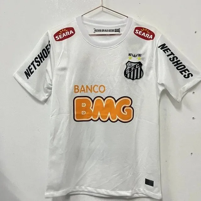 Santos FC Home Jersey Banco BMG Sponsor
