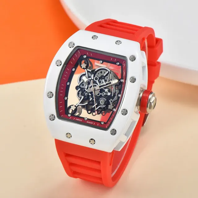 Richard Mille RM 011 White Case Red Strap