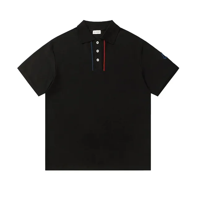 Moncler Polo Shirt Tri-Color Placket