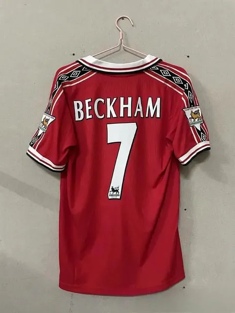 Manchester United × Adidas Home Jersey Beckham #7 1998-99