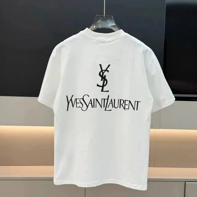 Saint Laurent Logo T-Shirt Monogram Print
