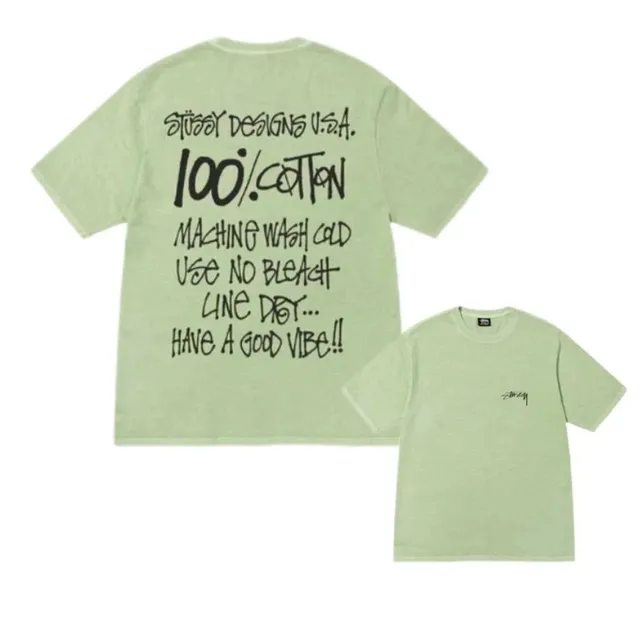 Stüssy Cotton Tee Wash Care Print