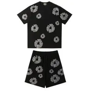 Balenciaga Floral Print Set Black with Grey Floral Motif