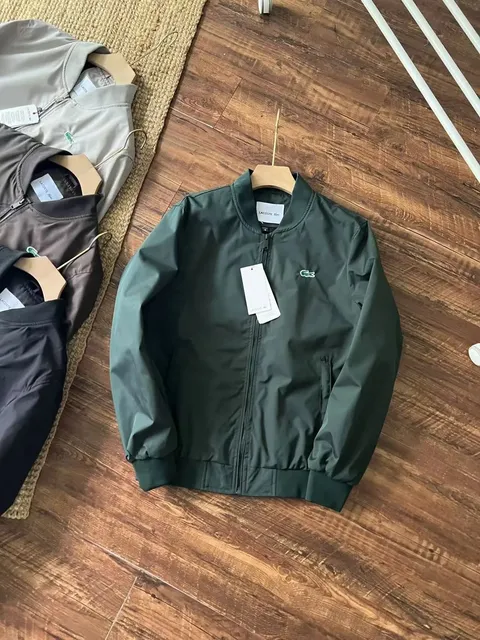 Lacoste Bomber Jacket Solid Green
