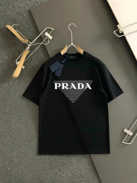 Prada Logo T-Shirt Triangle Logo Print