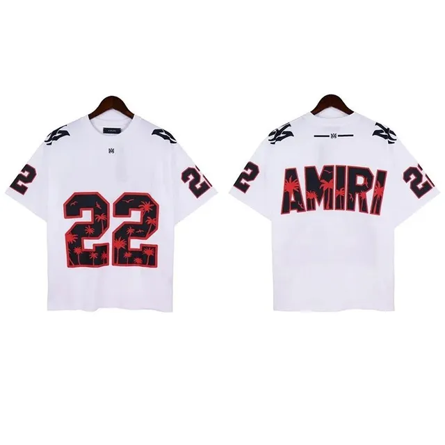 Amiri Football Tee Palm Tree Number 22