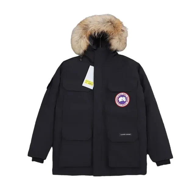Canada Goose Expedition Parka Black with Coyote Fur Trim