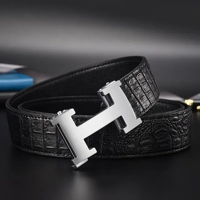 Hermès H Buckle Belt Crocodile-Embossed