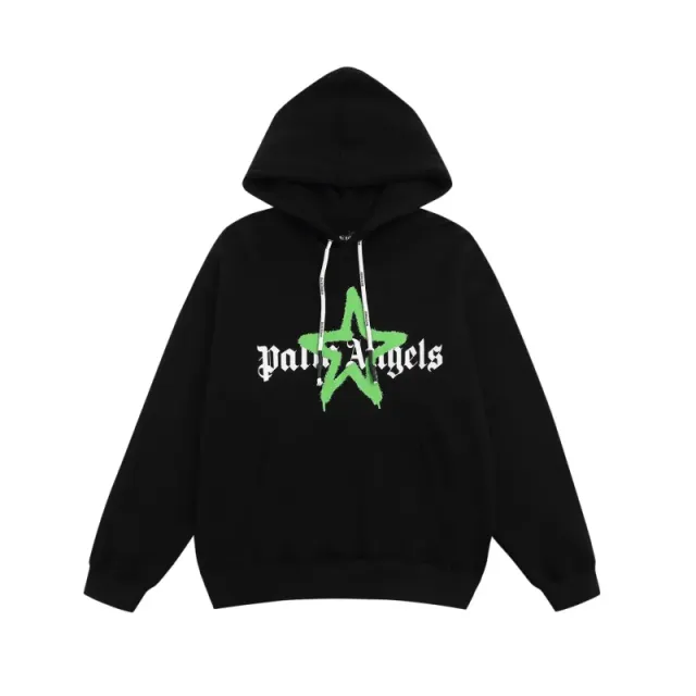 Palm Angels Hoodie Green Star Logo