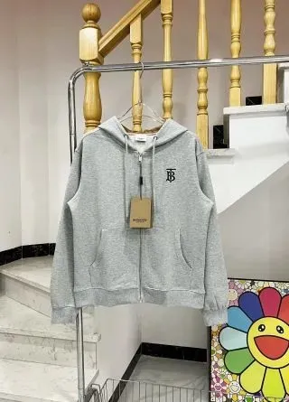 Burberry Zip-Up Hoodie Monogram Logo