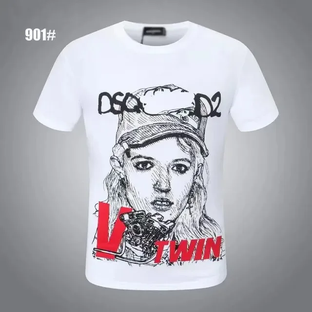 Dsquared2 Graphic T-Shirt V Twin Print