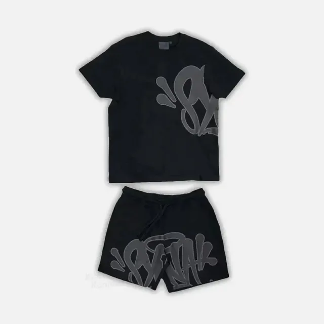 Syna World Graffiti Set Black with Grey Print