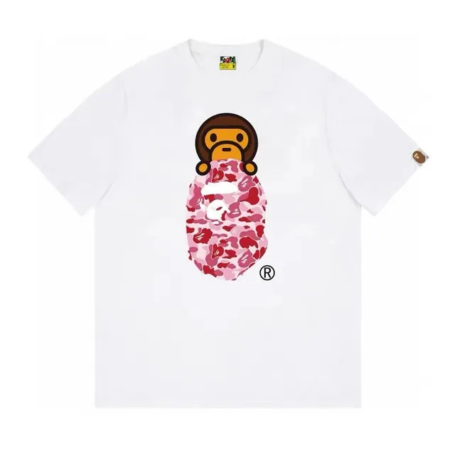 BAPE Shark Tee Pink Camo Ape Head