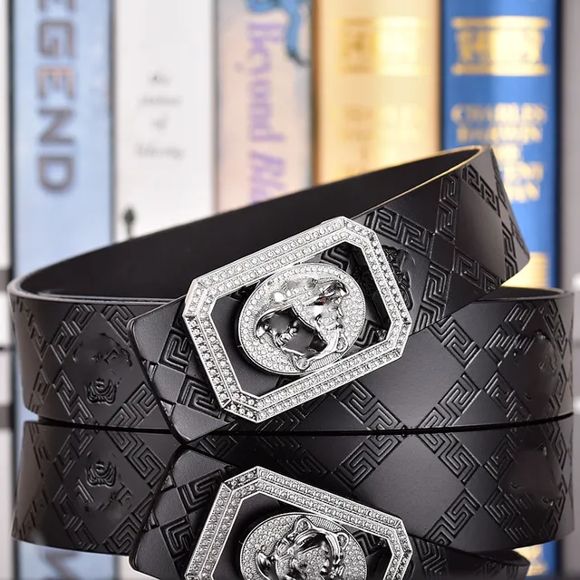24 # Silver Buckle+Antique Medusa Black