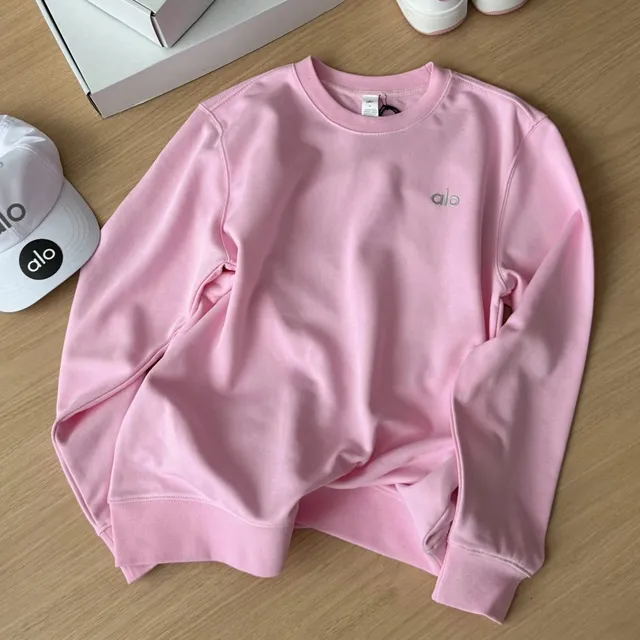 Alo Yoga Crewneck Sweatshirt Soft Pink