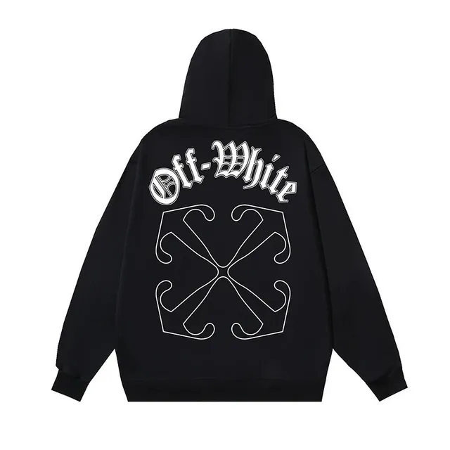 Off-White Hooded Sweatshirt Industrial Cross Logo