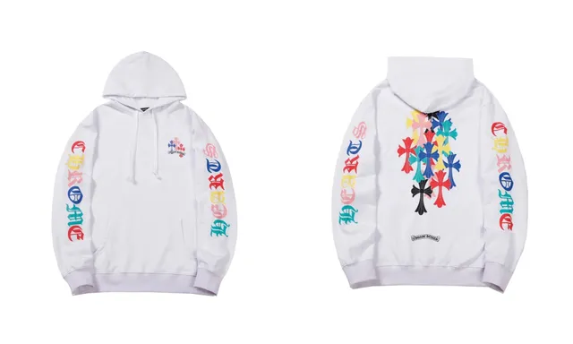Chrome Hearts Hooded Sweatshirt Multi-Color Cross Print