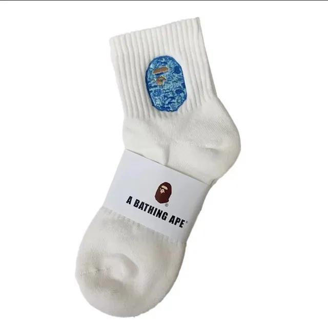 BAPE Crew Sock Blue Ape Head Embroidery