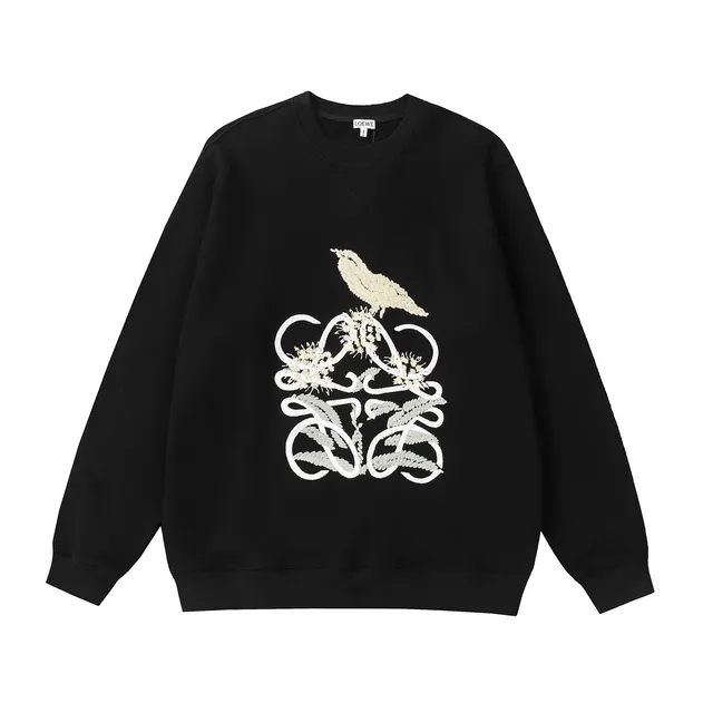 Loewe Embroidered Sweatshirt Bird and Anagram Motif