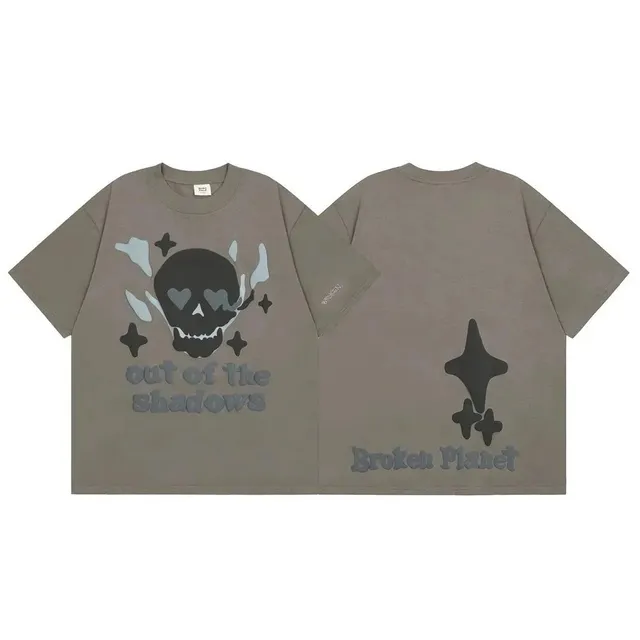 Broken Planet Skull Graphic Tee Out of the Shadows