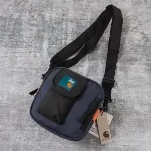 Carhartt WIP × Patta Small Shoulder Bag Navy with Logo Patch
