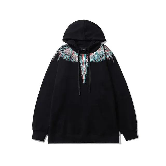 Marcelo Burlon Wings Hoodie Multicolor Wings Print