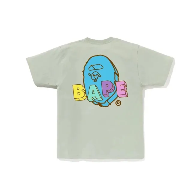 BAPE Graphic Tee Pastel Ape Head