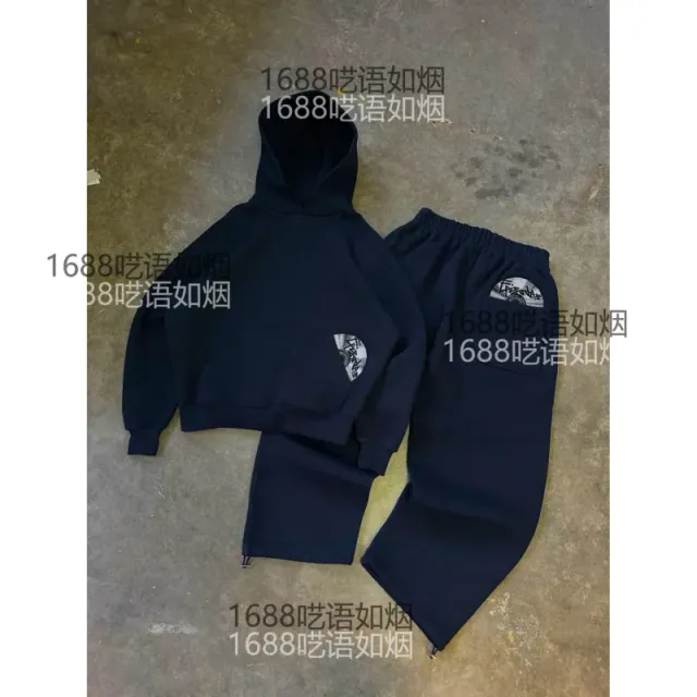 Fear of God Essentials Hoodie and Joggers Set Patch Logo