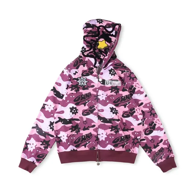 Trapstar Zip-Up Hoodie Camouflage Print