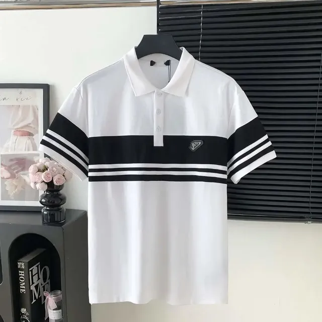 Prada Polo Shirt Stripe Panel
