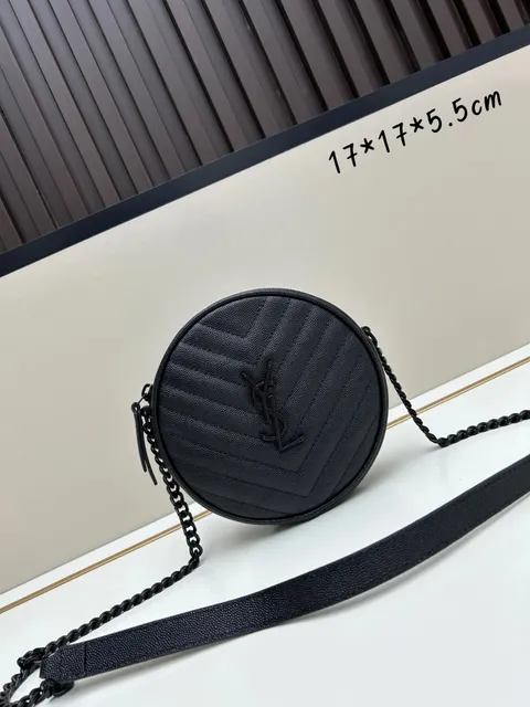 Saint Laurent Round Chain Bag Monogram Quilted