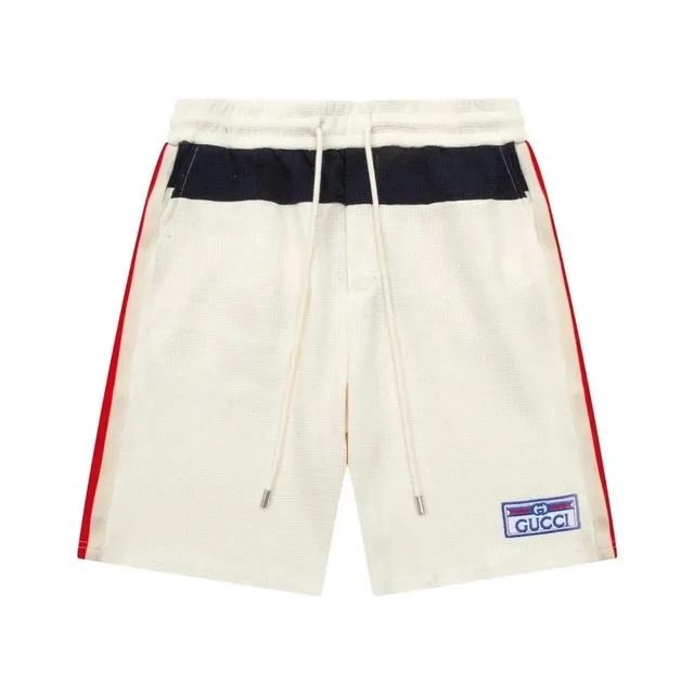 Gucci Waffle Shorts Navy-Red Stripe