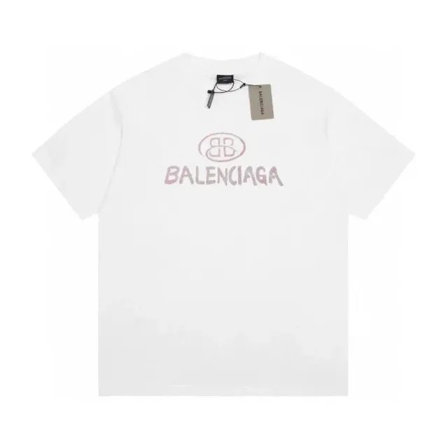 Balenciaga Logo T-Shirt Distressed Logo