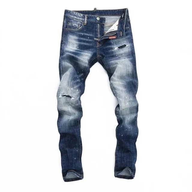 Dsquared2 Slim Fit Jeans Distressed Paint-Splatter