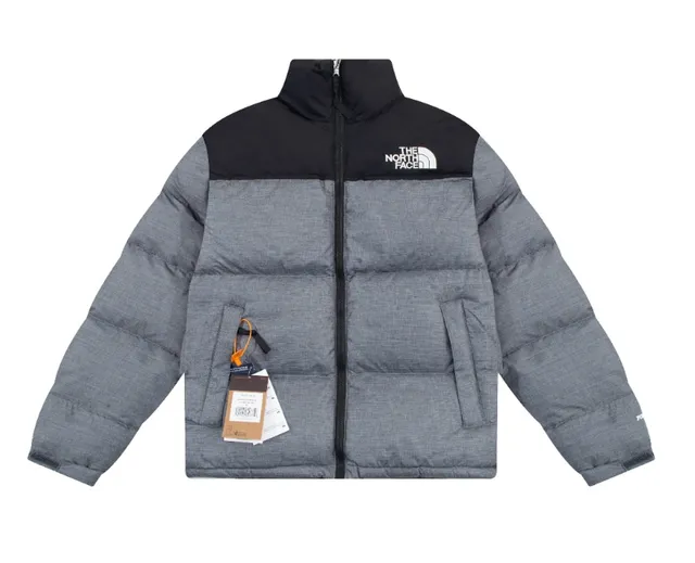 The North Face Nuptse Jacket Heather Grey/Black