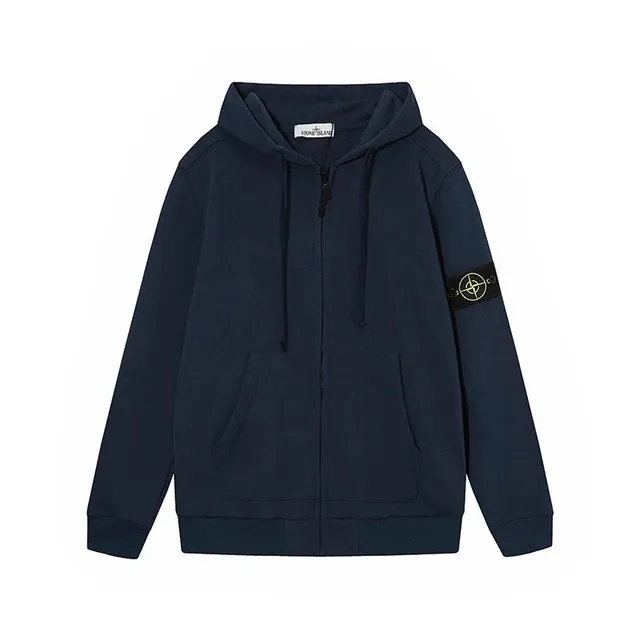 Stone Island Zip-Up Hoodie Compass Patch