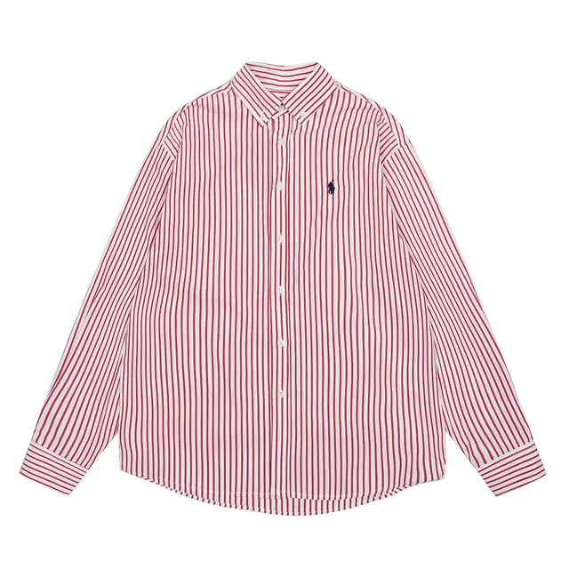 Polo Ralph Lauren Button-Up Shirt Red and White Stripe