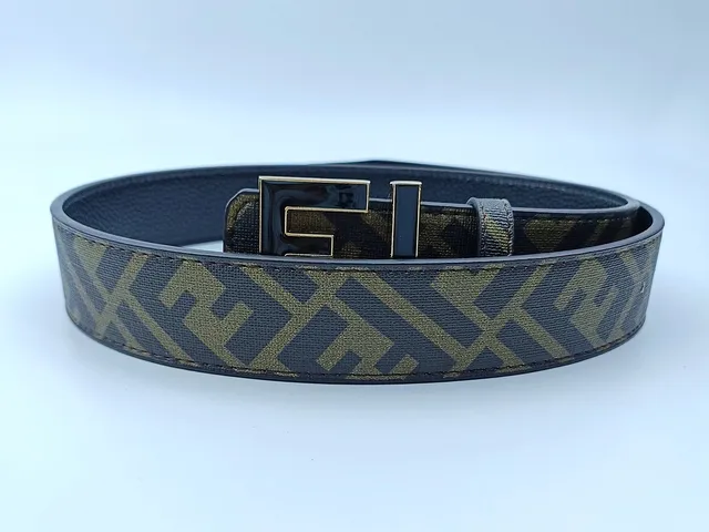 Fendi FF Logo Belt Monogram Canvas