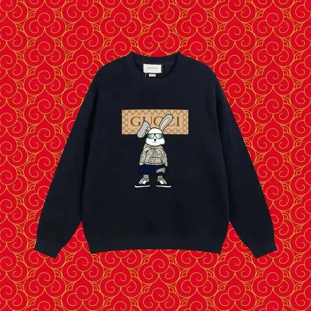 Gucci Rabbit Graphic Sweatshirt GG Canvas Rabbit Print