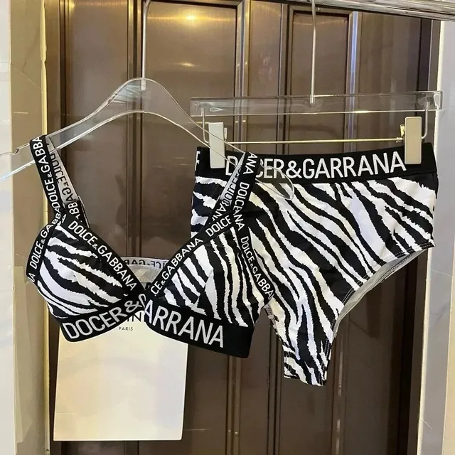 Dolce & Gabbana Zebra Print Underwear Set Logo Waistband